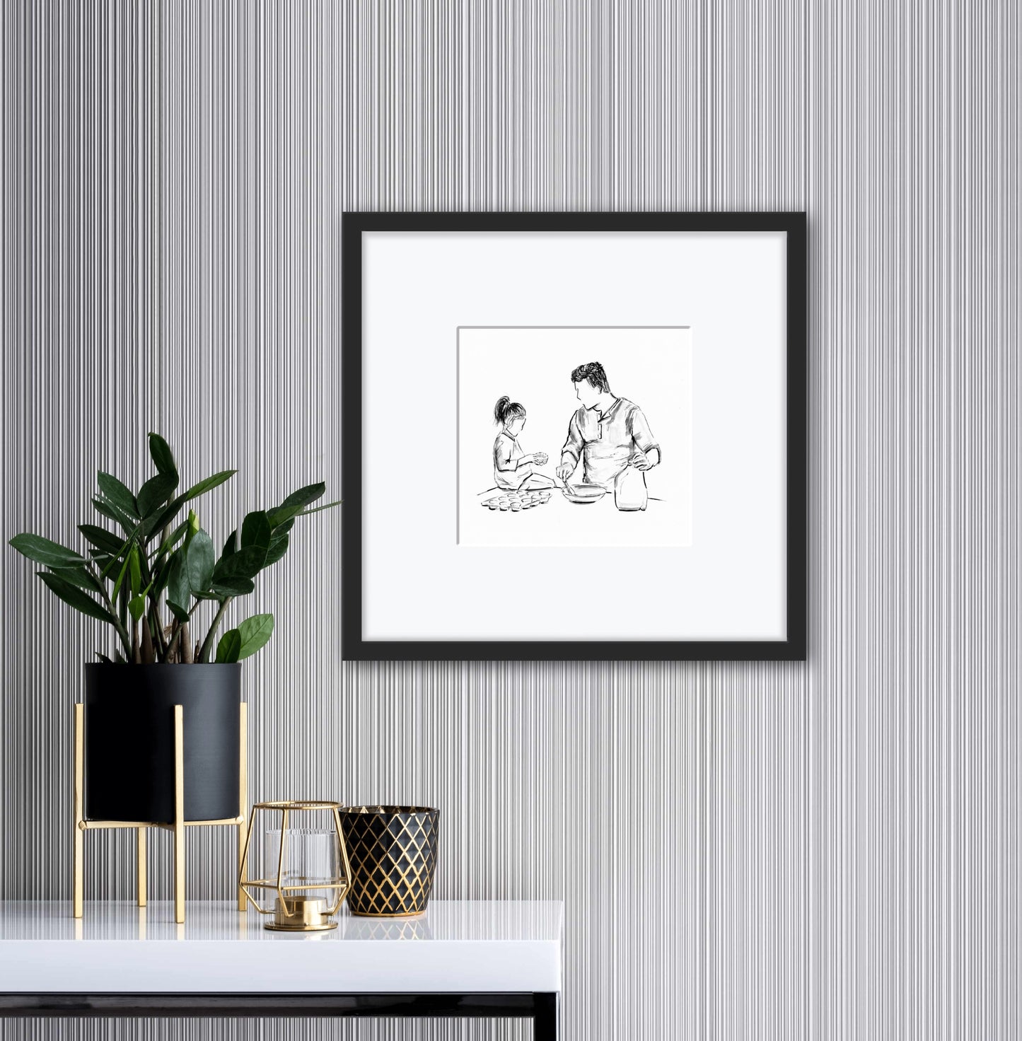 Limited Edition Print Baking With Dad