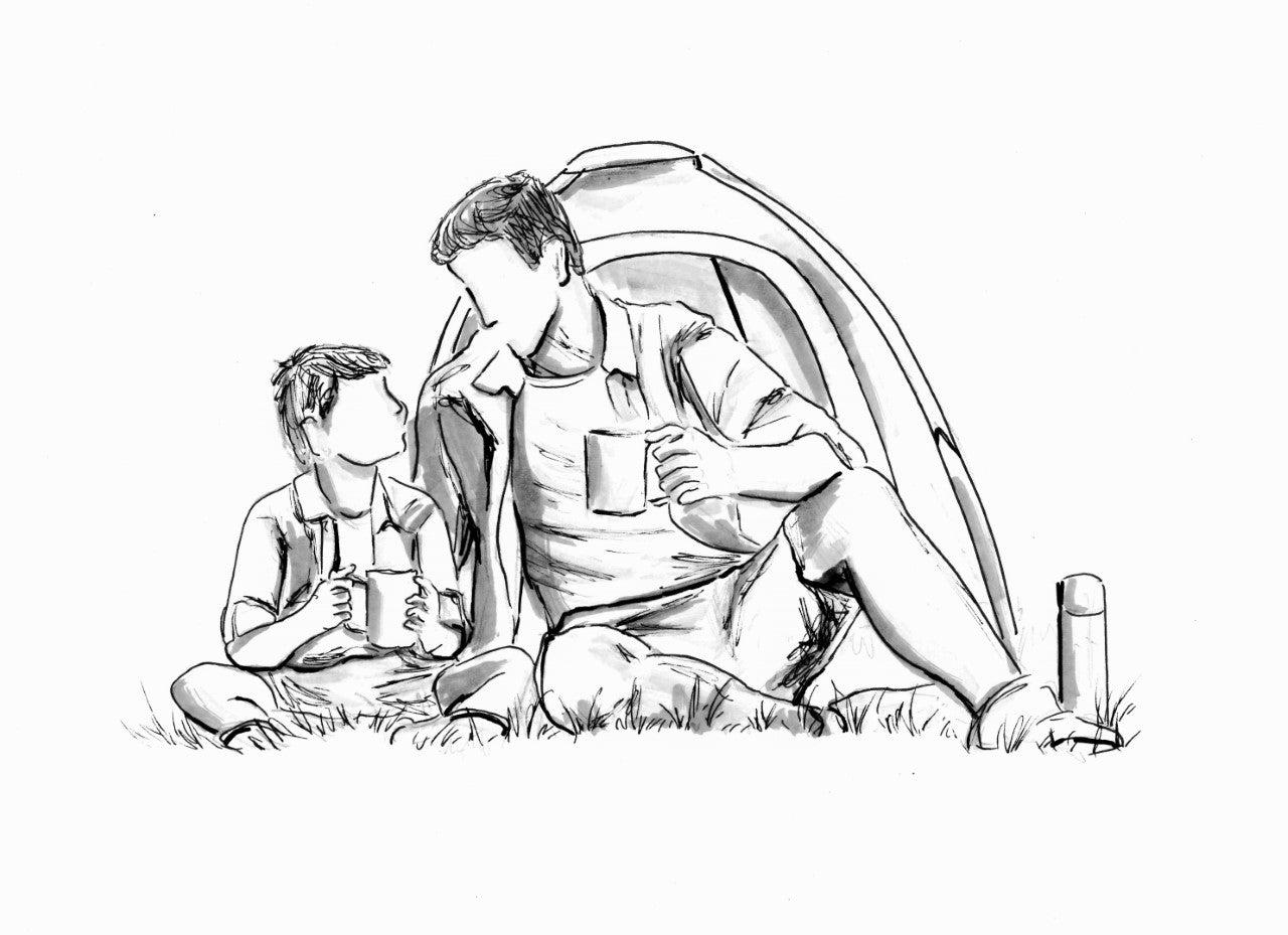 Limited Edition Print Camping With Dad - Image #1