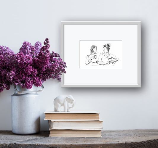 Limited Edition Print A Cuppa With Mum