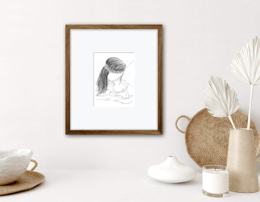 Limited Edition Print Snoozing With Mummy