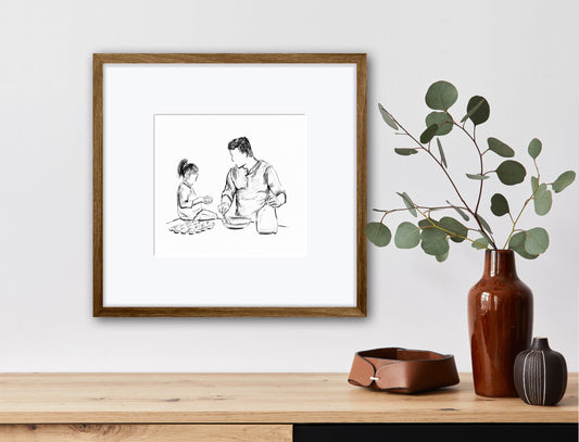 Limited Edition Print Baking With Dad - Image #2
