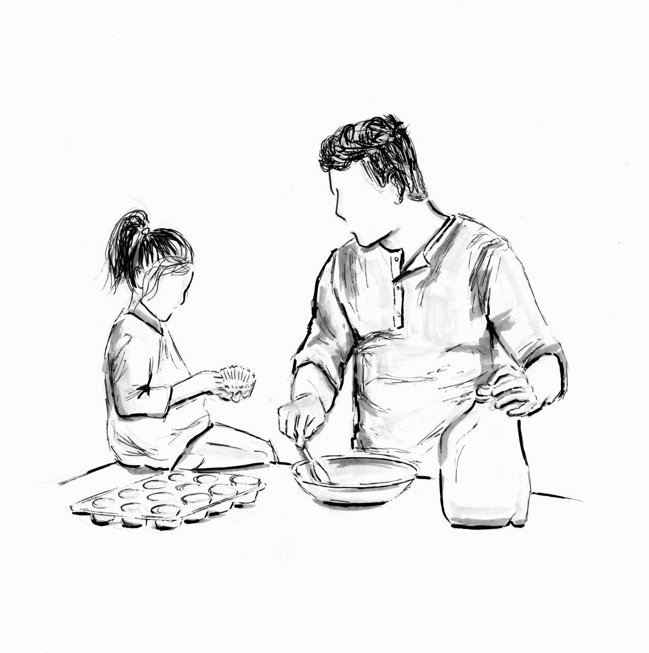 Limited Edition Print Baking With Dad